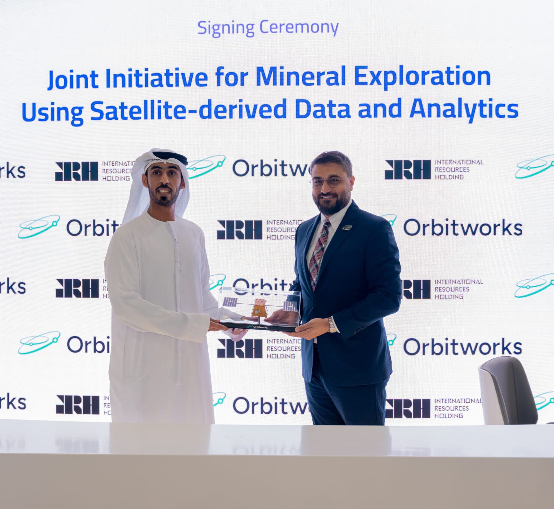 Orbitworks and partners at a signing, marking a milestone in the region's space programme