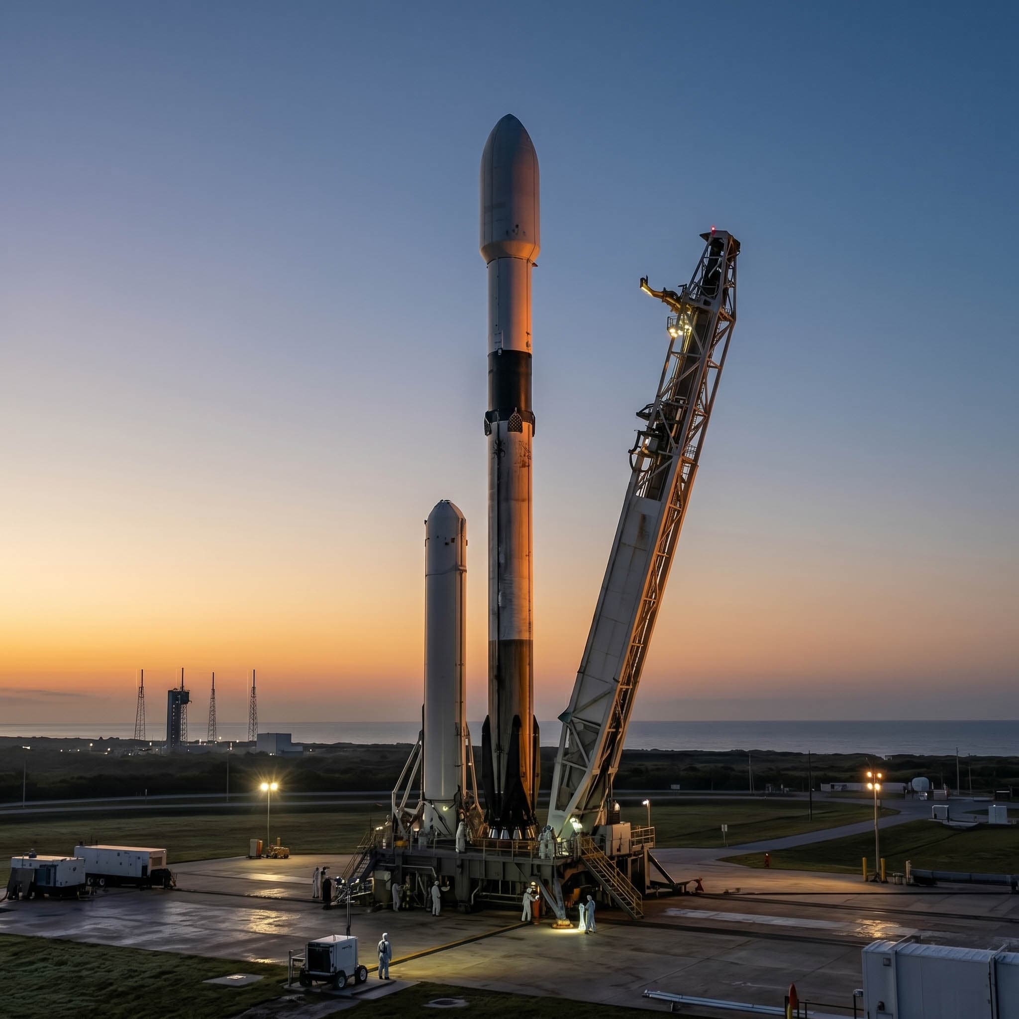 A rocket launch lifting mission hardware towards orbit